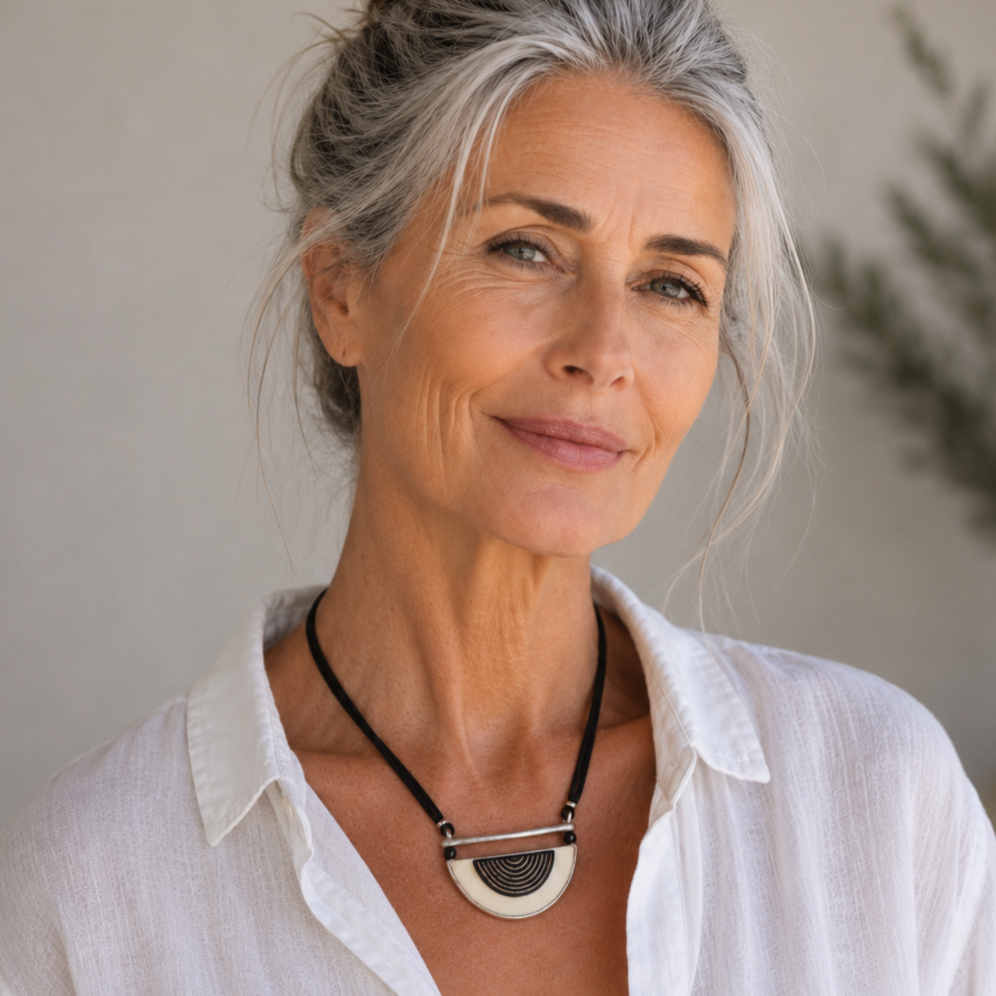 Layered Half Moon Necklace