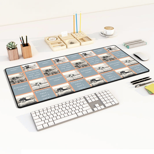 Schnauzer Dog Grid Desk Mat