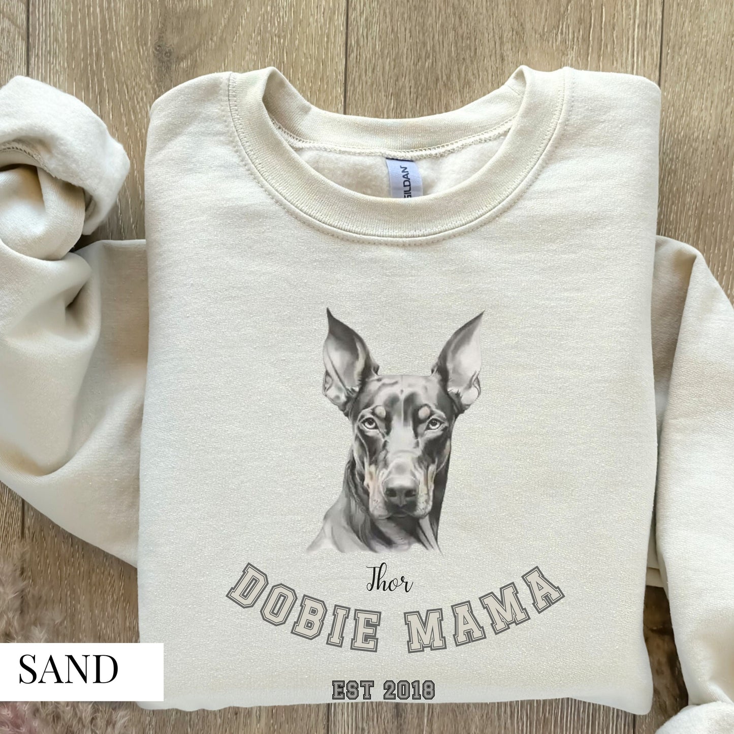 Personalised Doberman Dog Mom Sweatshirt