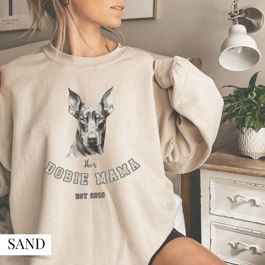 Personalised Doberman Dog Mom Sweatshirt