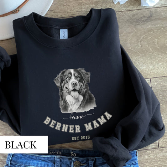 Personalised Bernese Mountain Dog Mom Sweatshirt