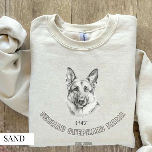 Personalised German Shepherd Dog Mom Sweatshirt