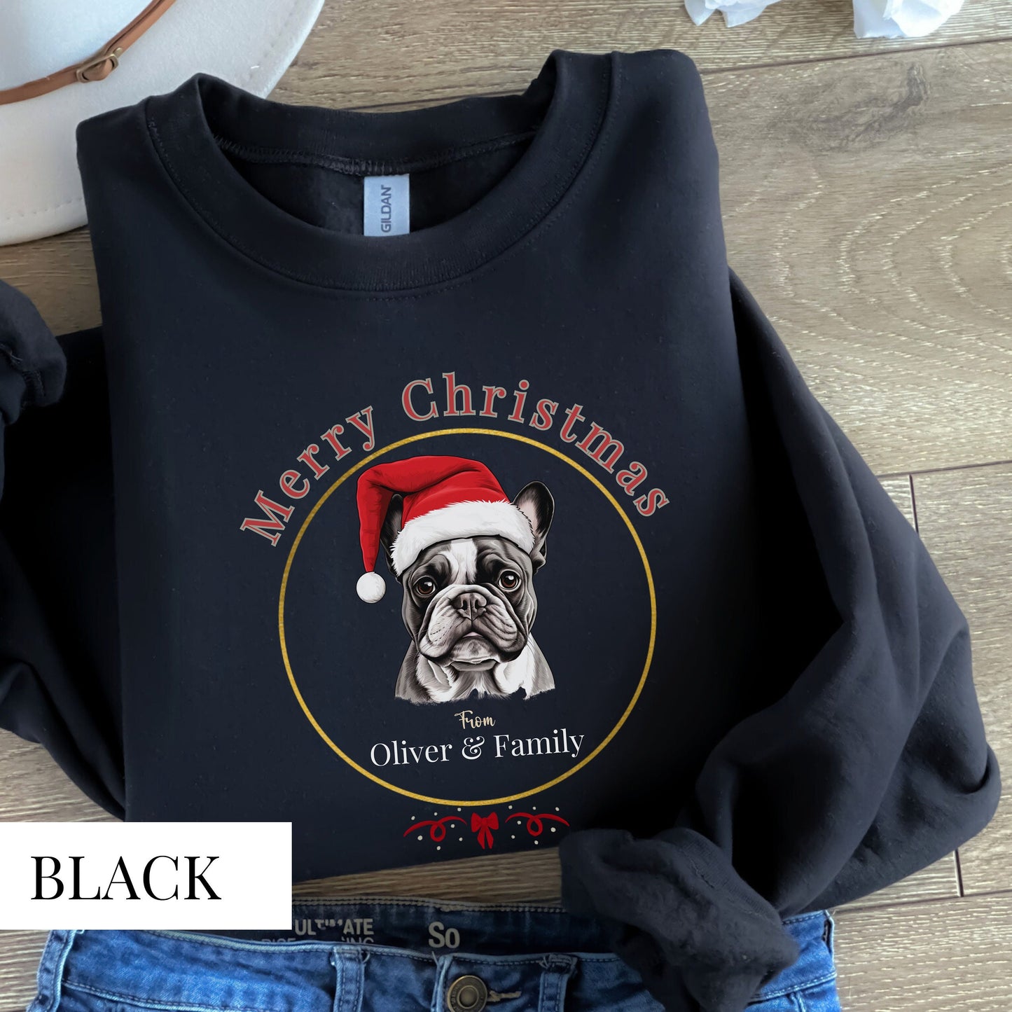 Custom Frenchie Christmas Sweatshirt