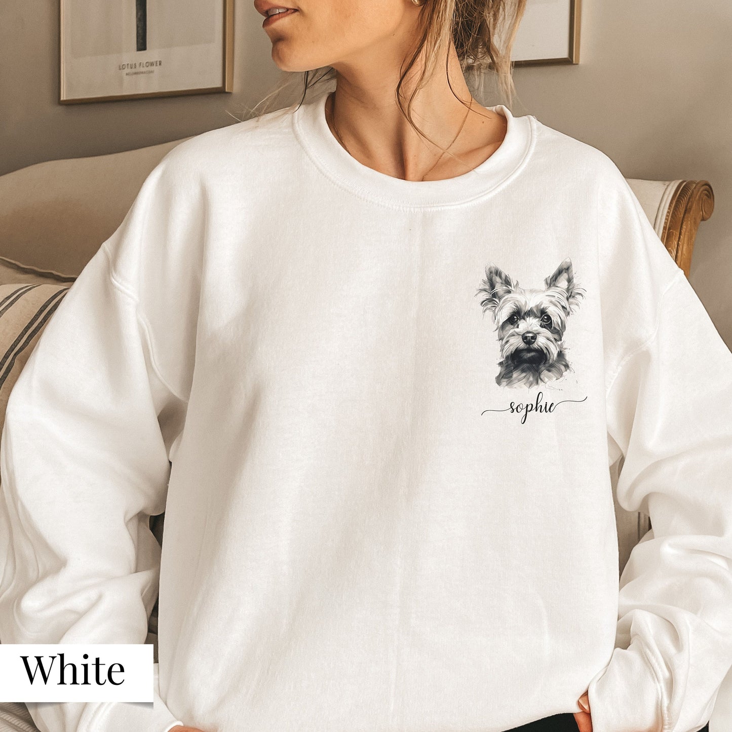 Personalized Yorkie Pocket Design Sweatshirt