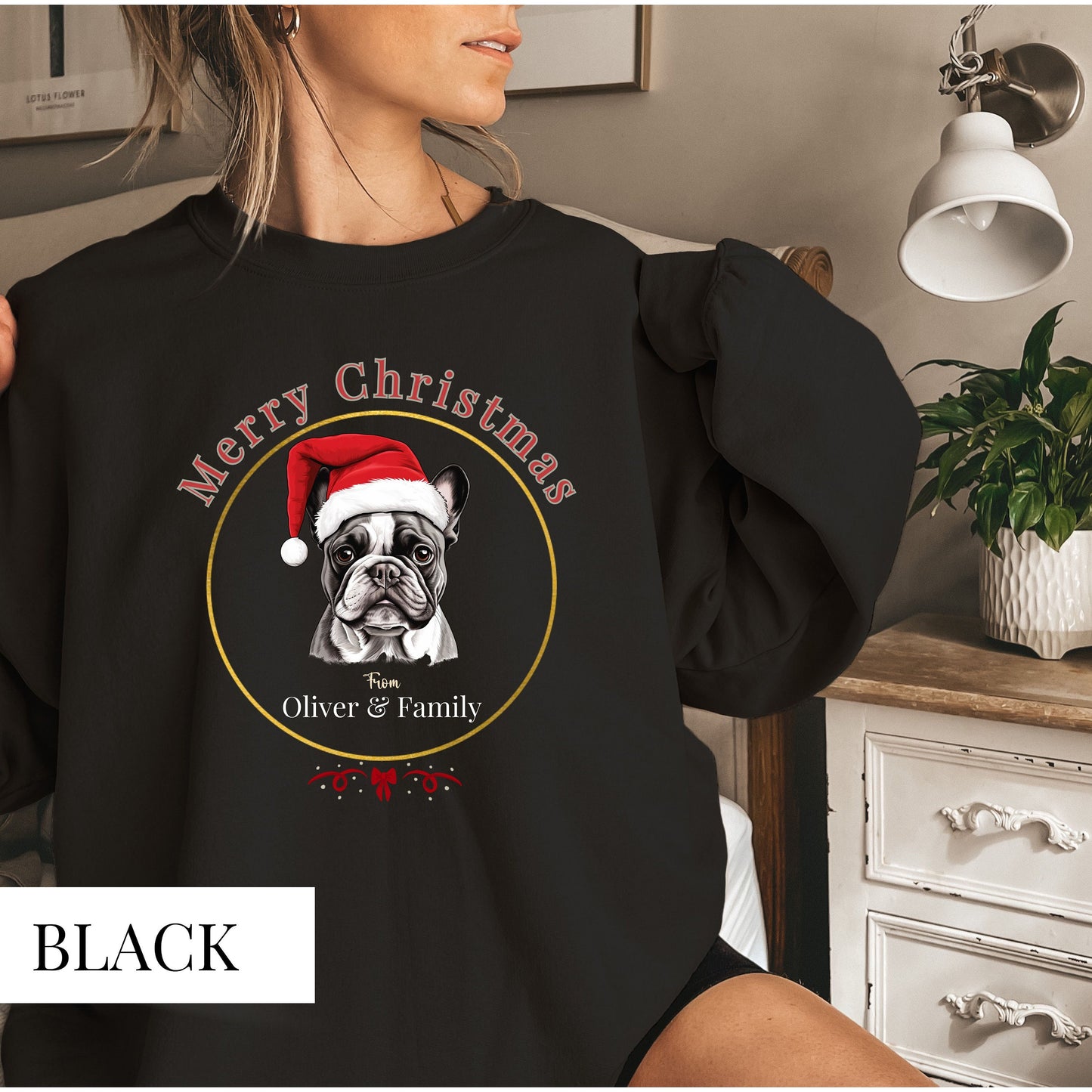 Custom Frenchie Christmas Sweatshirt