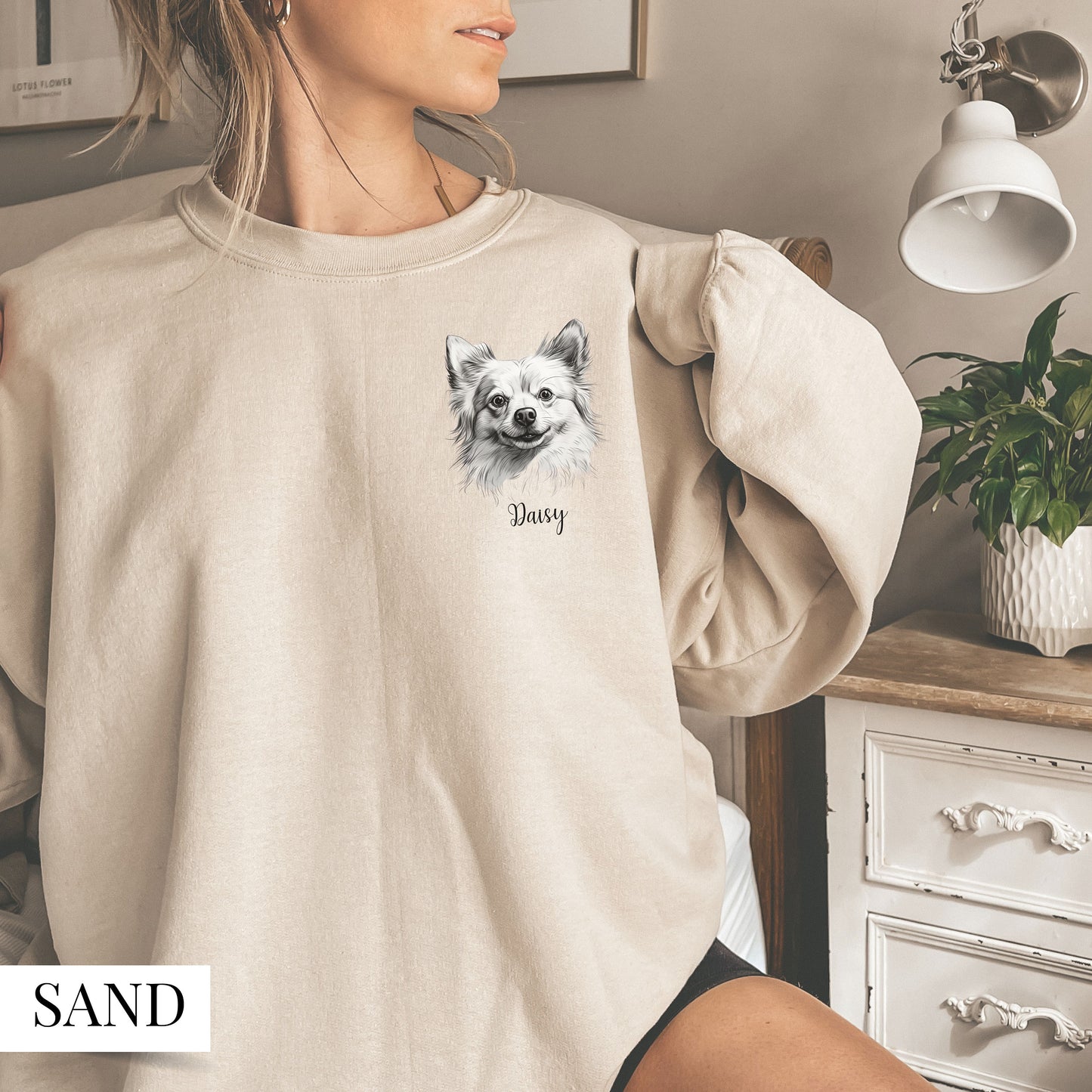 Personalised Pomeranian Pocket Design Sweatshirt