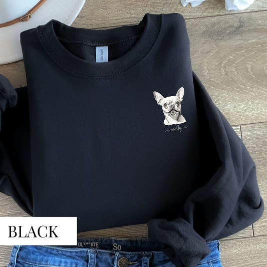 Personalised Chihuahua Pocket Design Sweatshirt