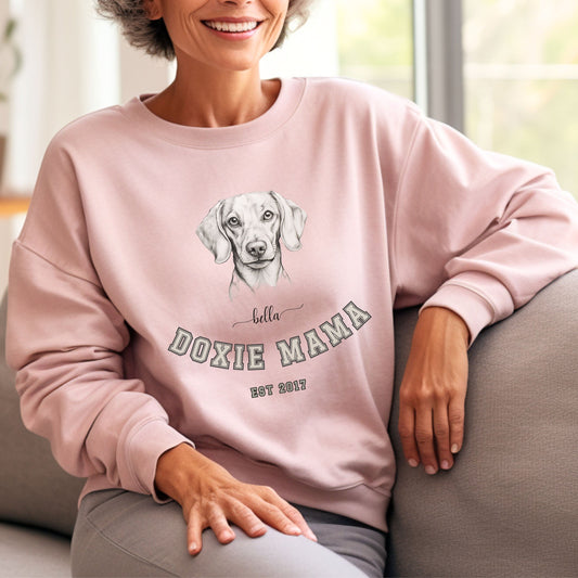 Personalized Dachshund Dog Mom Sweatshirt