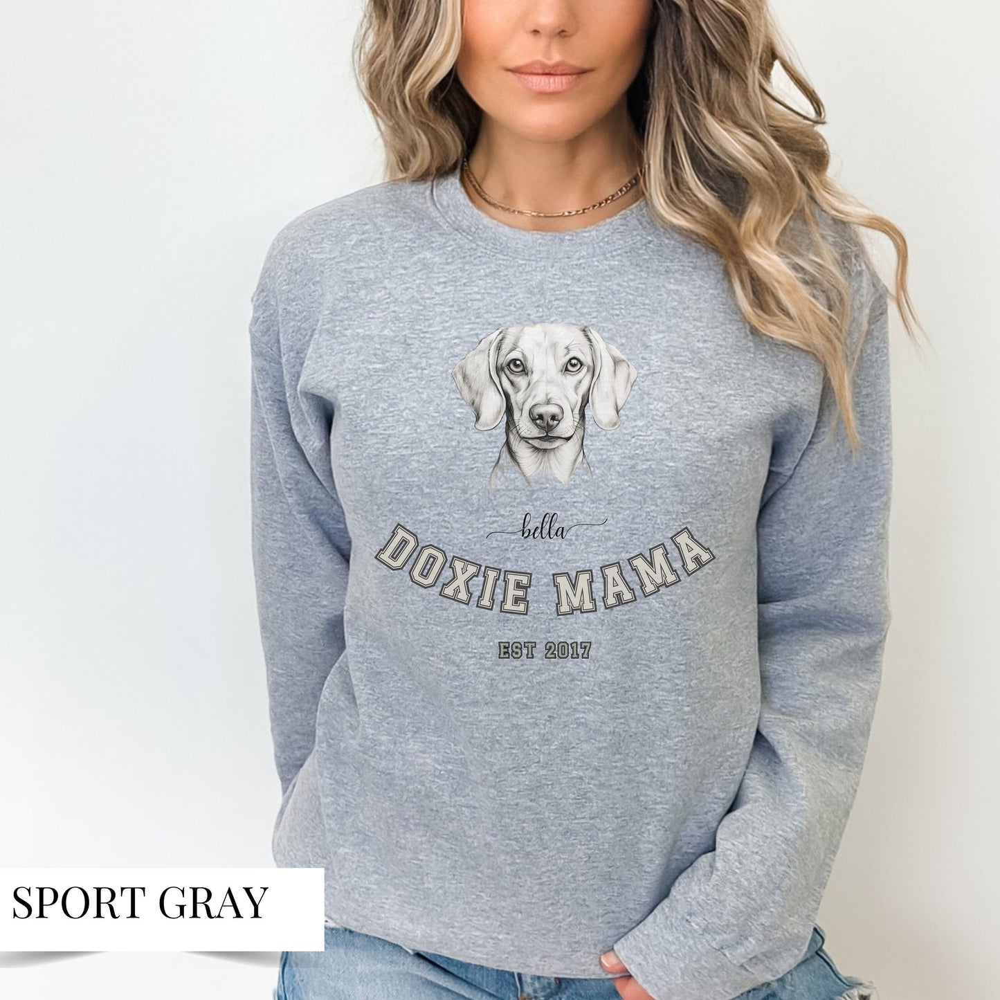 Personalized Dachshund Dog Mom Sweatshirt