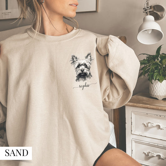 Personalized Yorkie Pocket Design Sweatshirt