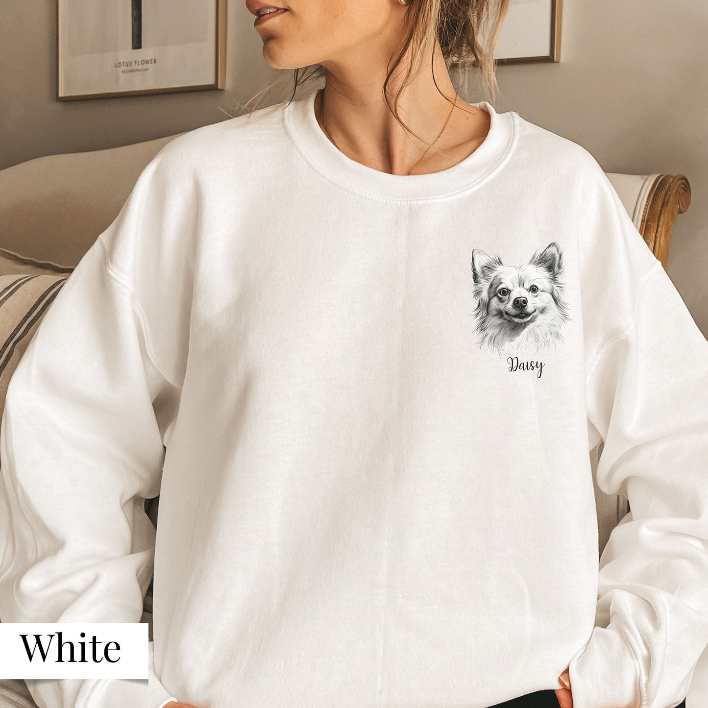 Personalised Pomeranian Pocket Design Sweatshirt