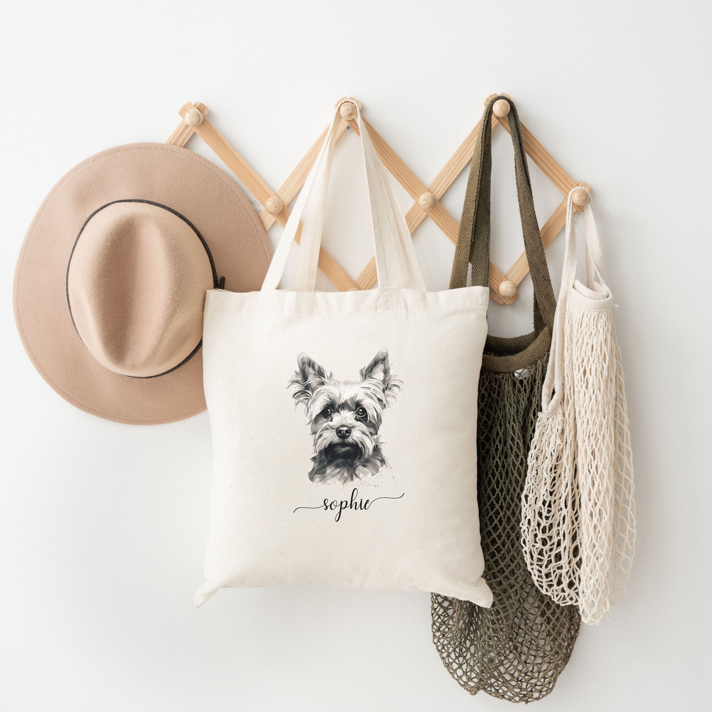 Personalized Yorkie Mom Tote Bag