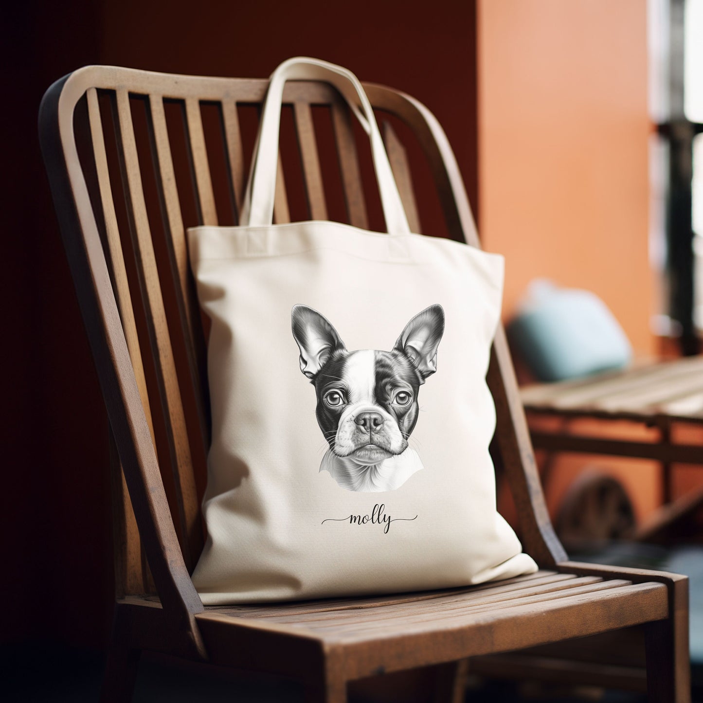 Personalized Boston Mom Tote Bag