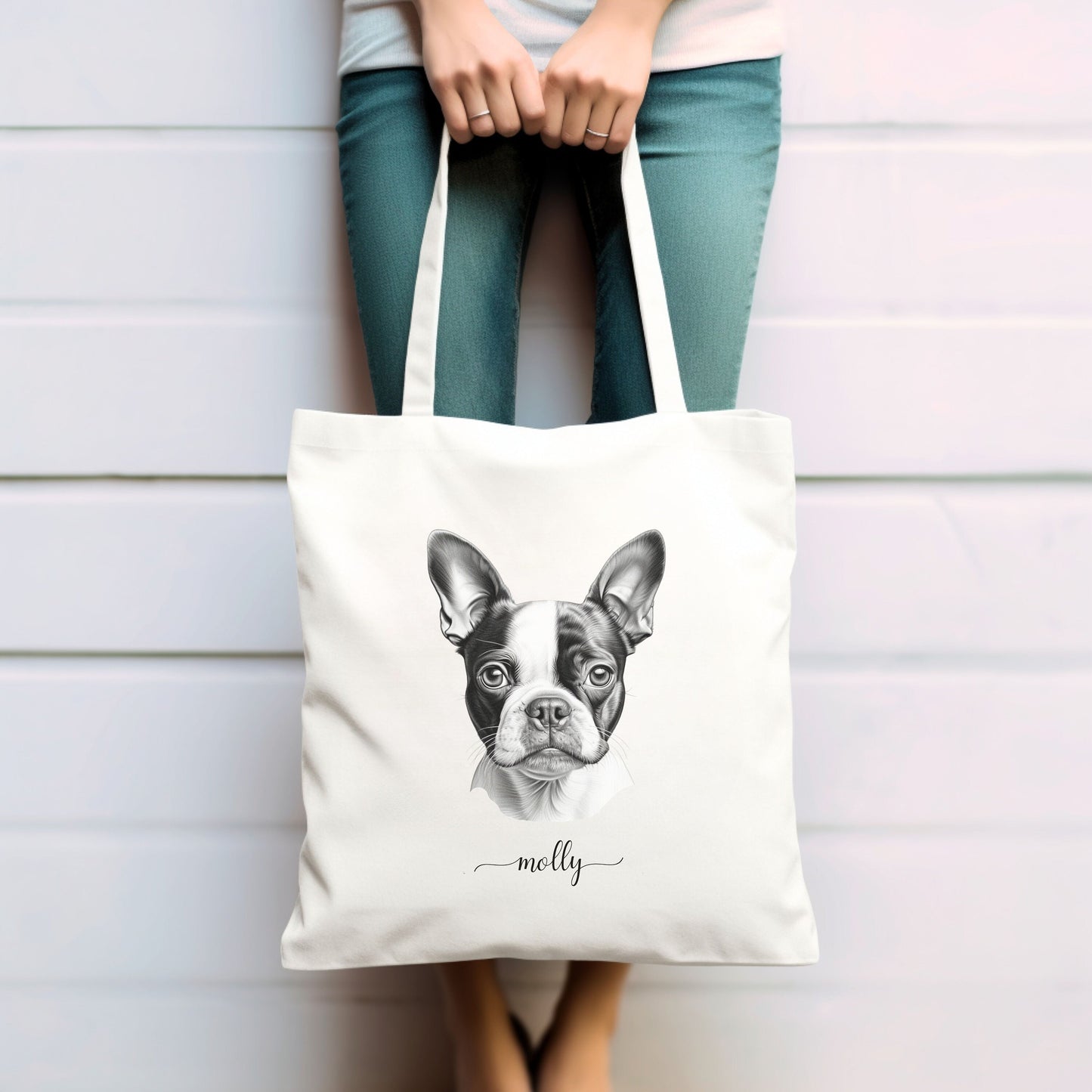 Personalized Boston Mom Tote Bag