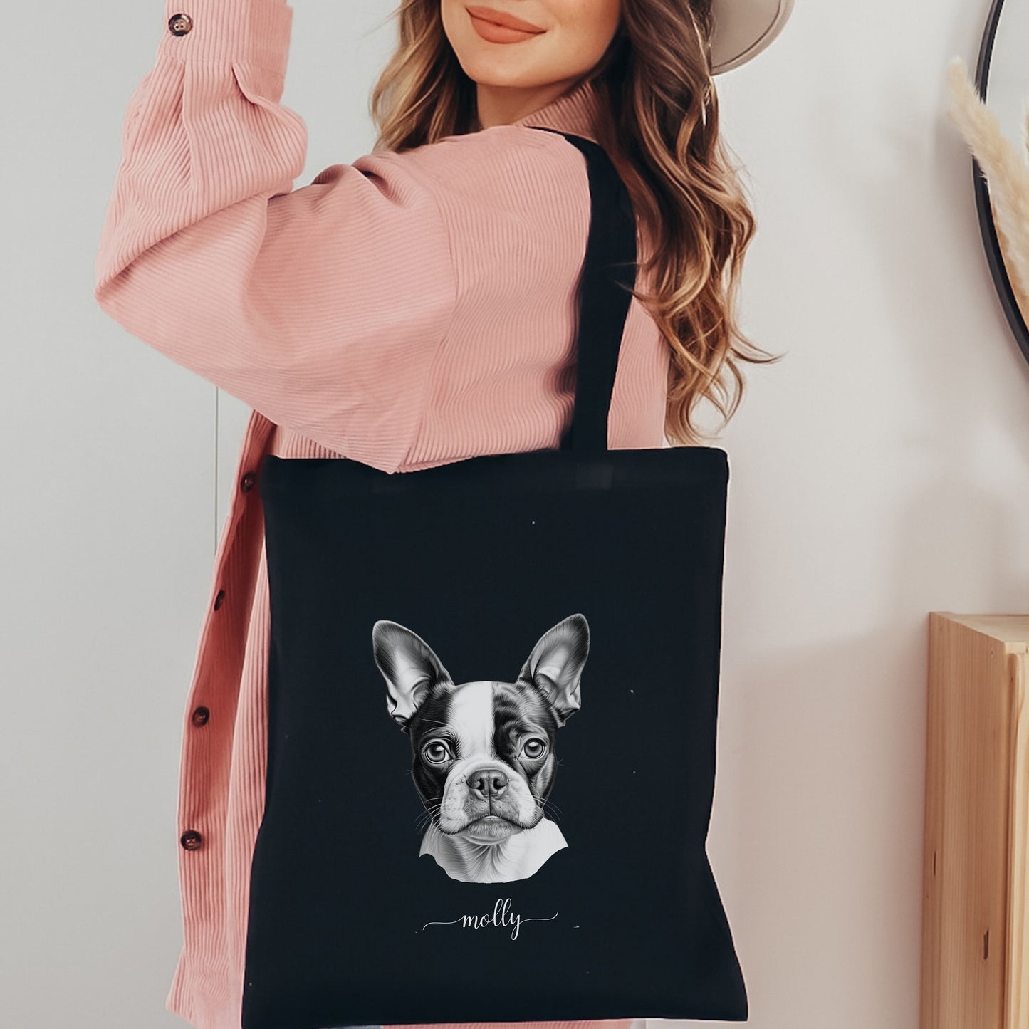 Personalized Boston Mom Tote Bag