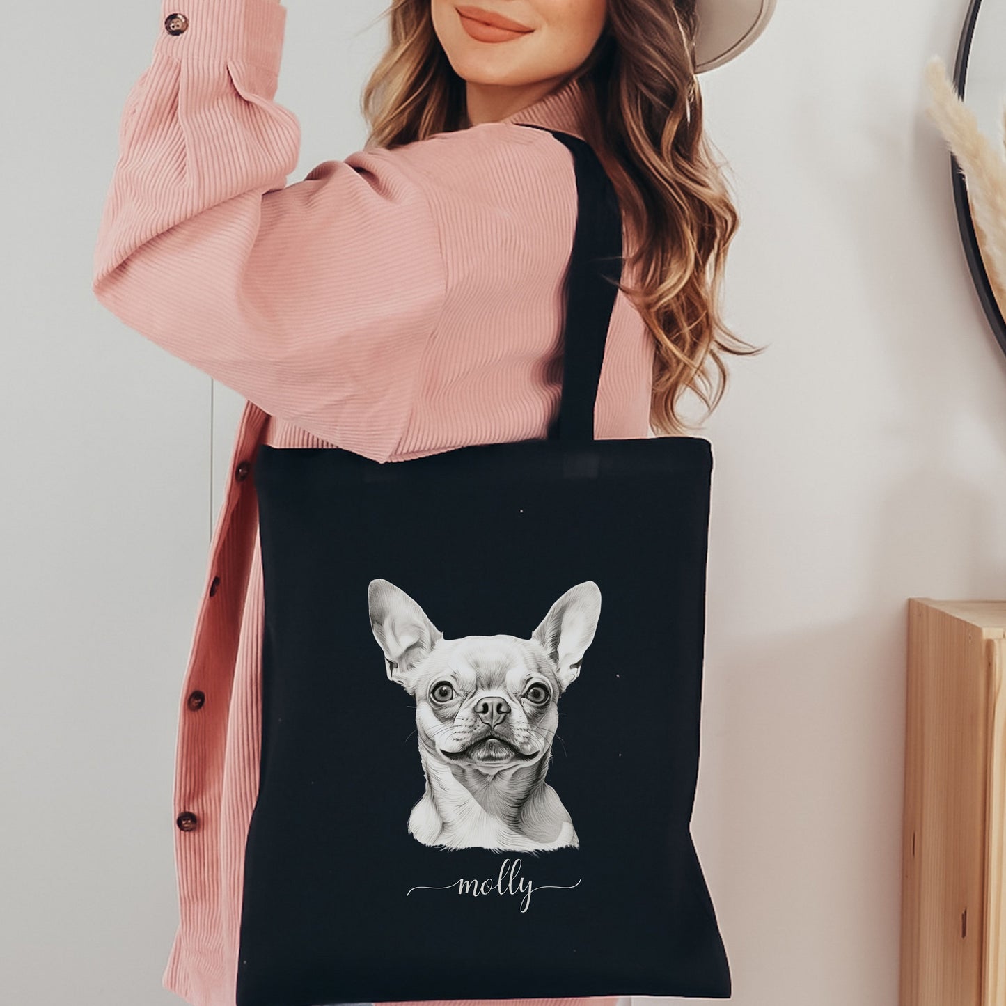 Personalized Chihuahua Mom Tote Bag