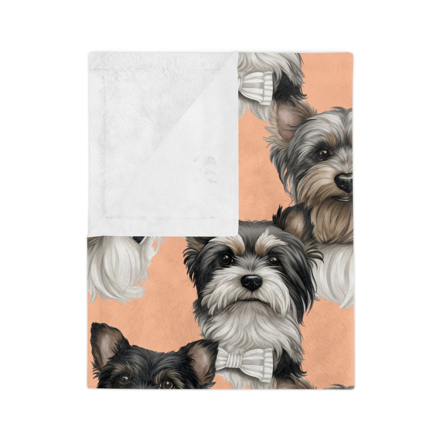 Yorkie Blanket (Orange)