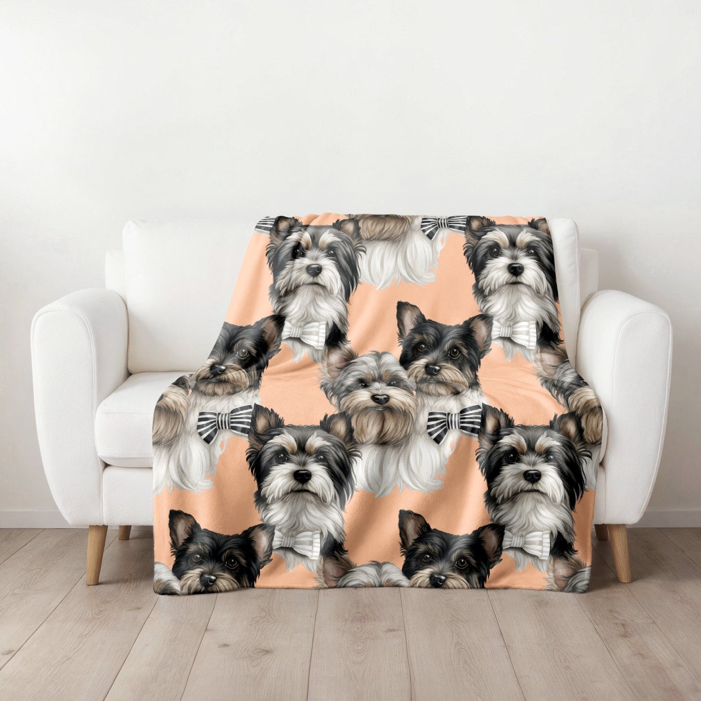 Yorkie Blanket (Orange)