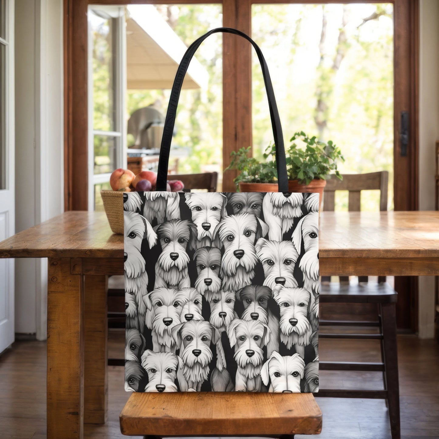 Schnauzer Faces Tote Bag