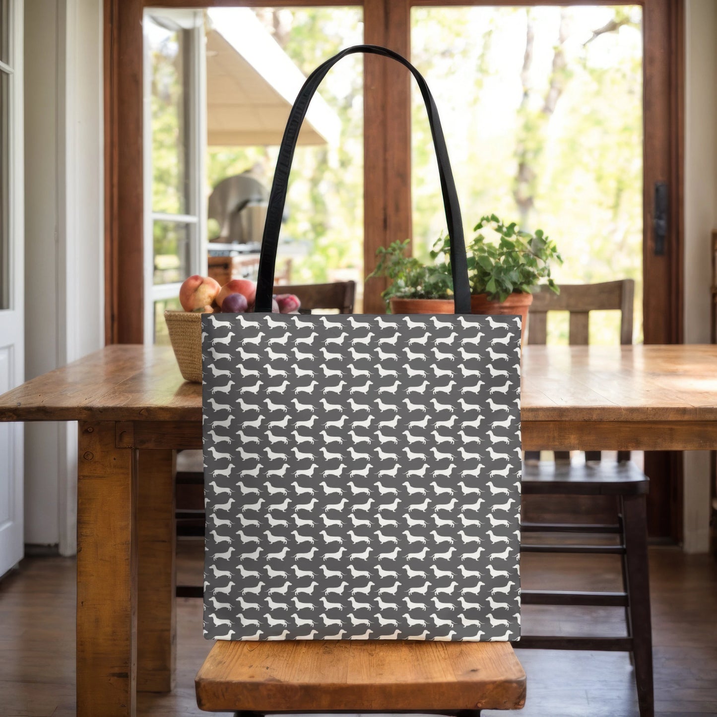 Dachshund Pattern Tote Bag