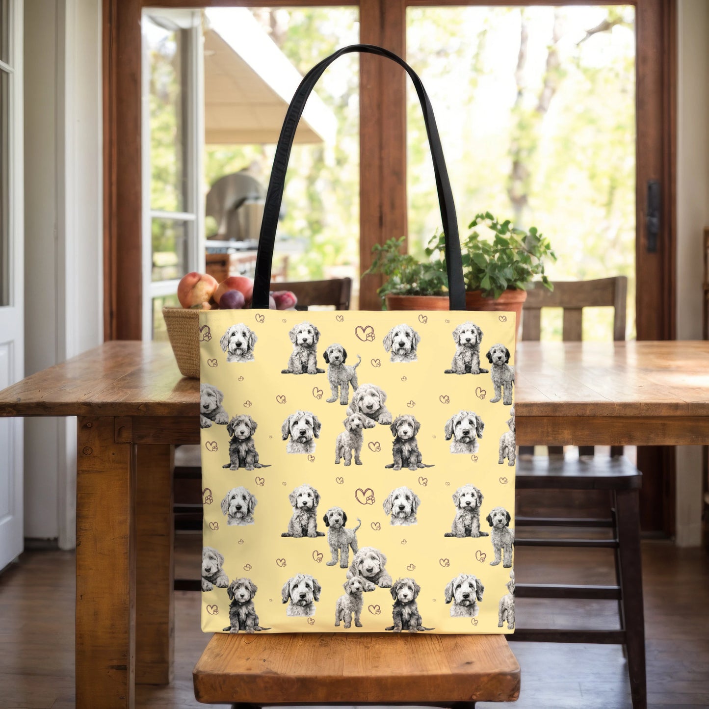 Goldendoodle Love Tote Bag (Yellow)