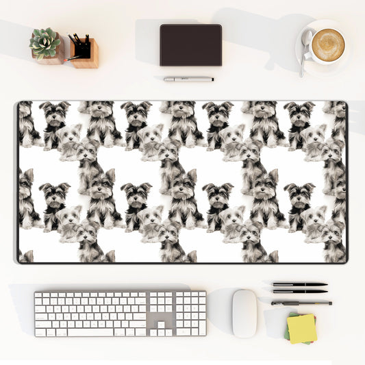 Yorkie Dog Repeat Desk Mat