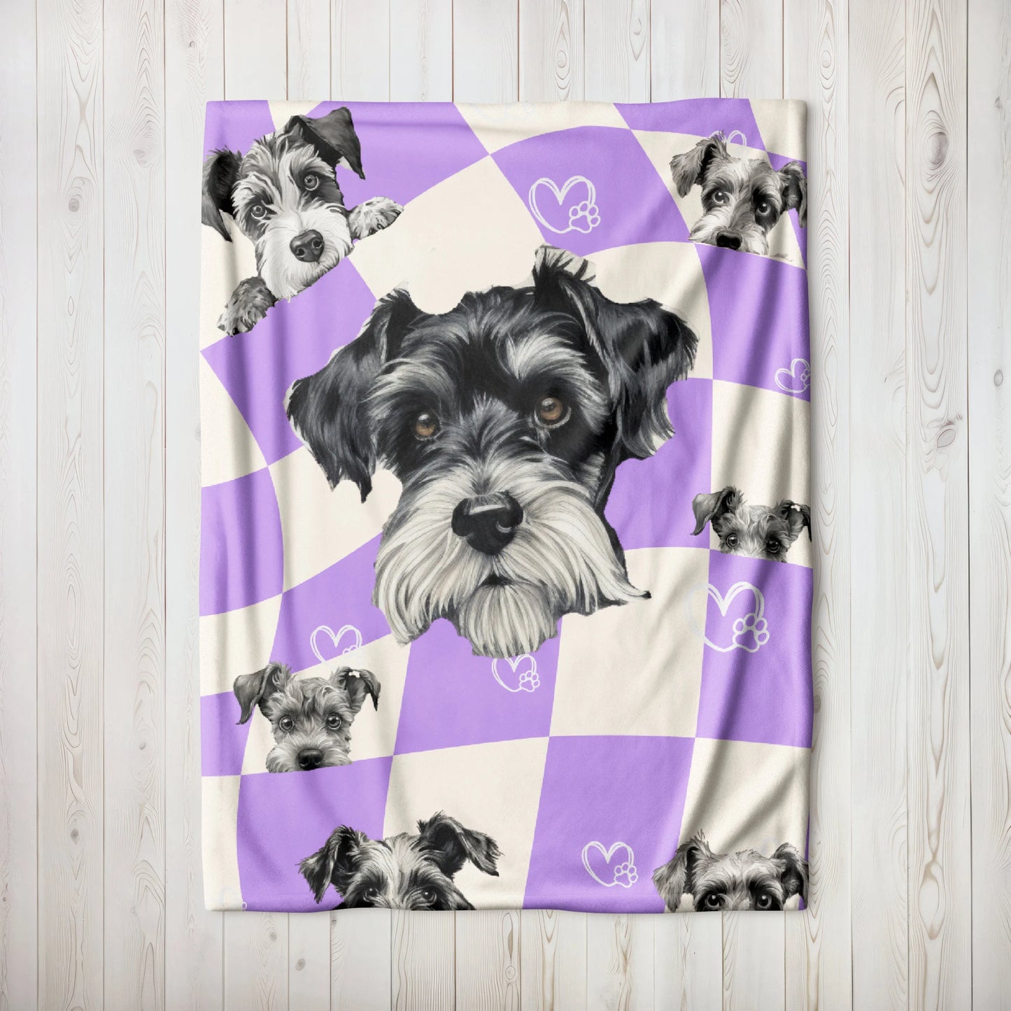 Schnauzer Retro Blanket