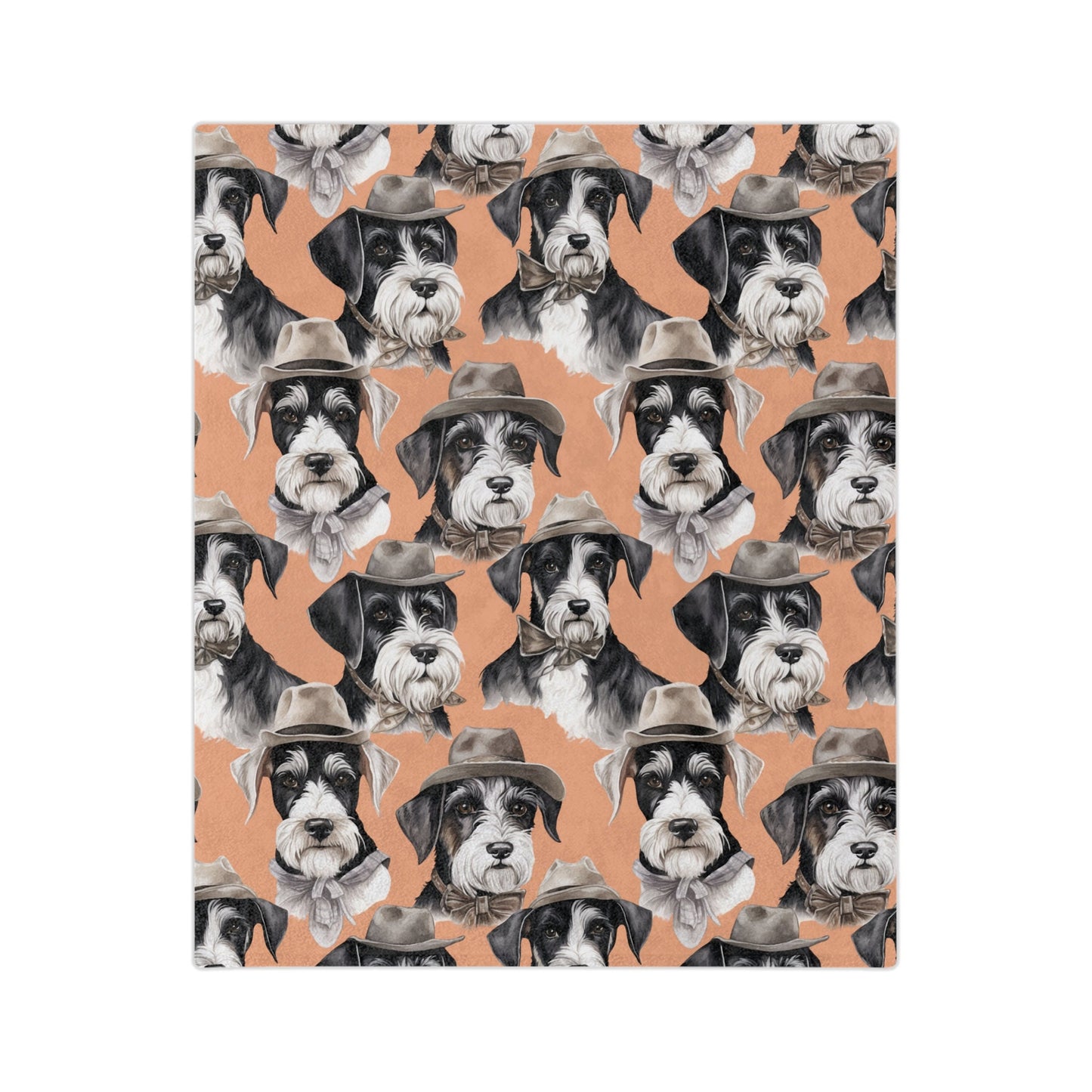 Schnauzer Blanket (Orange)