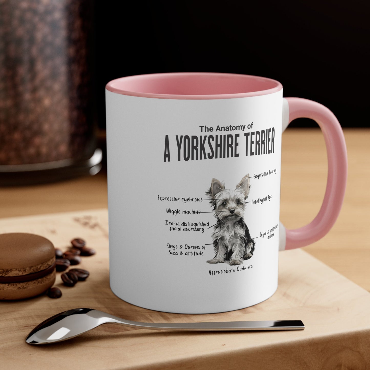 Yorkie Anatomy Mug White