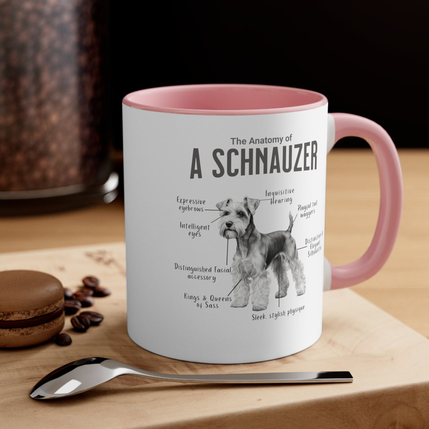 Schnauzer Anatomy Mug White