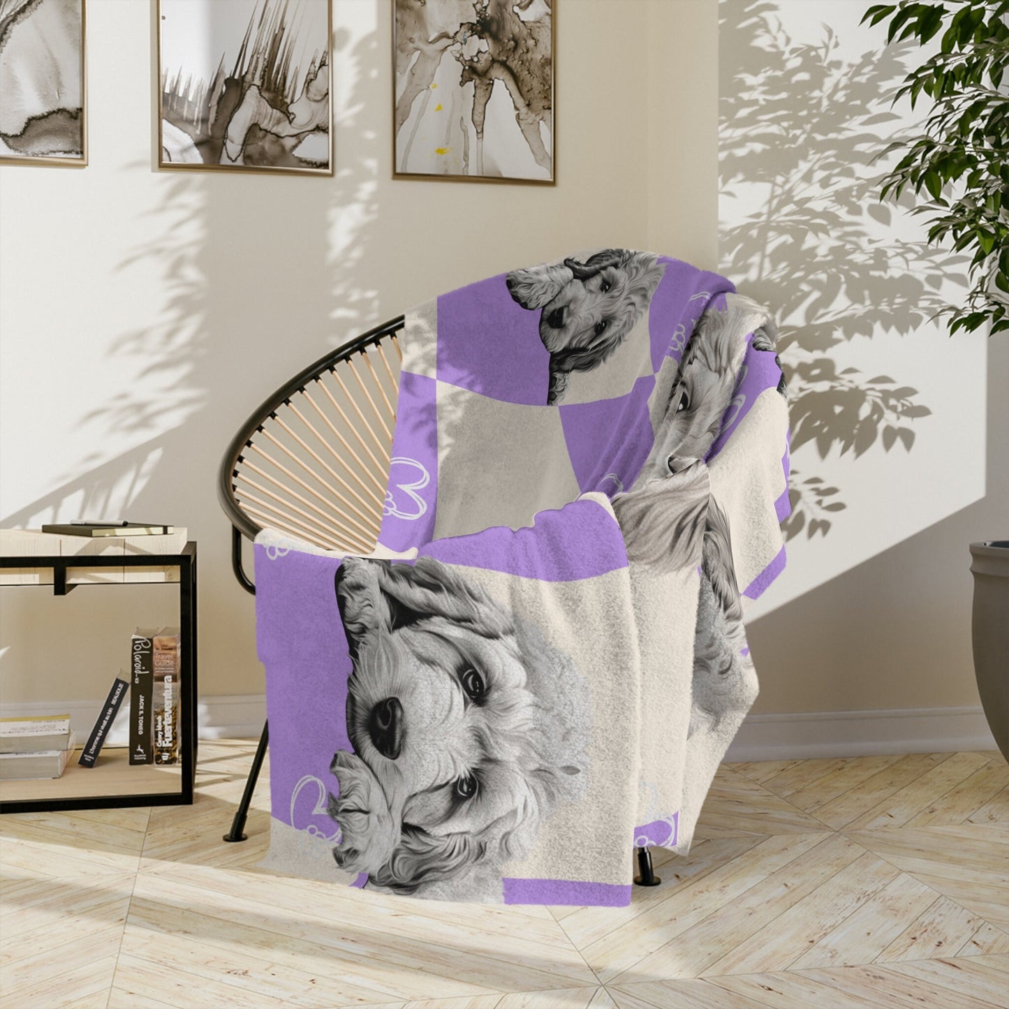 Goldendoodle Retro Blanket