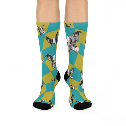 Funky Boston Socks (Blue)