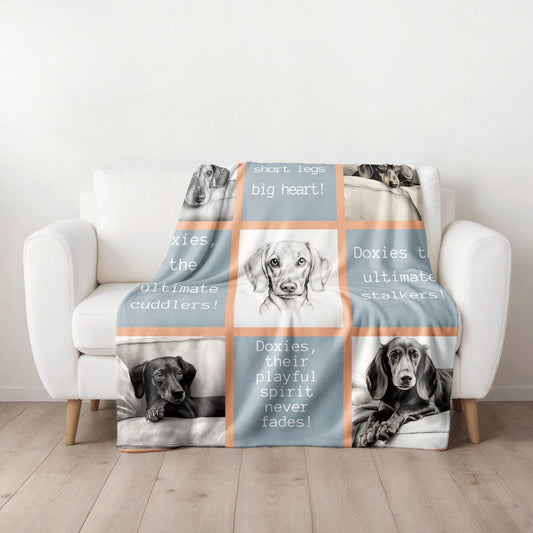 Dachshund Grid Blanket