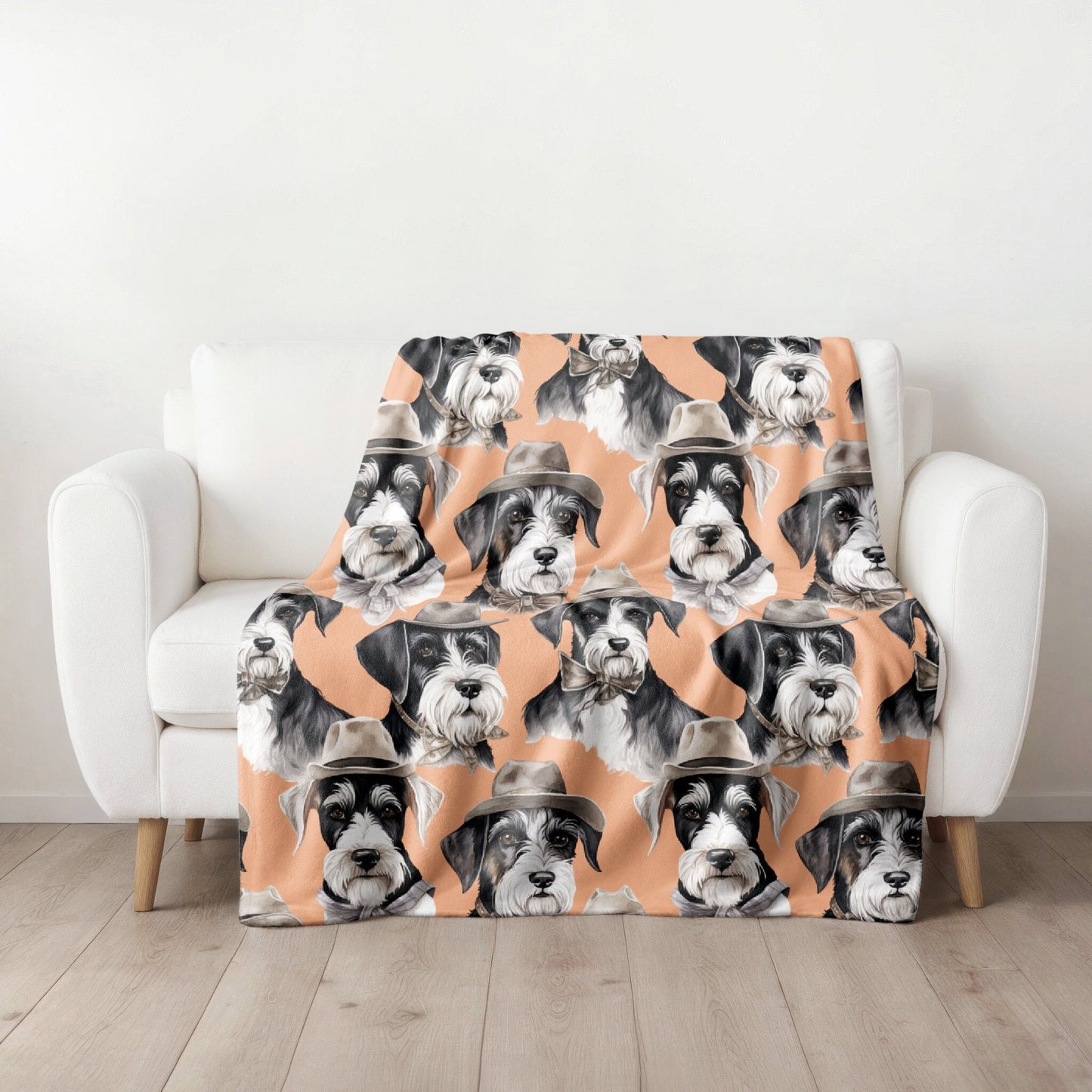 Schnauzer Blanket (Orange)