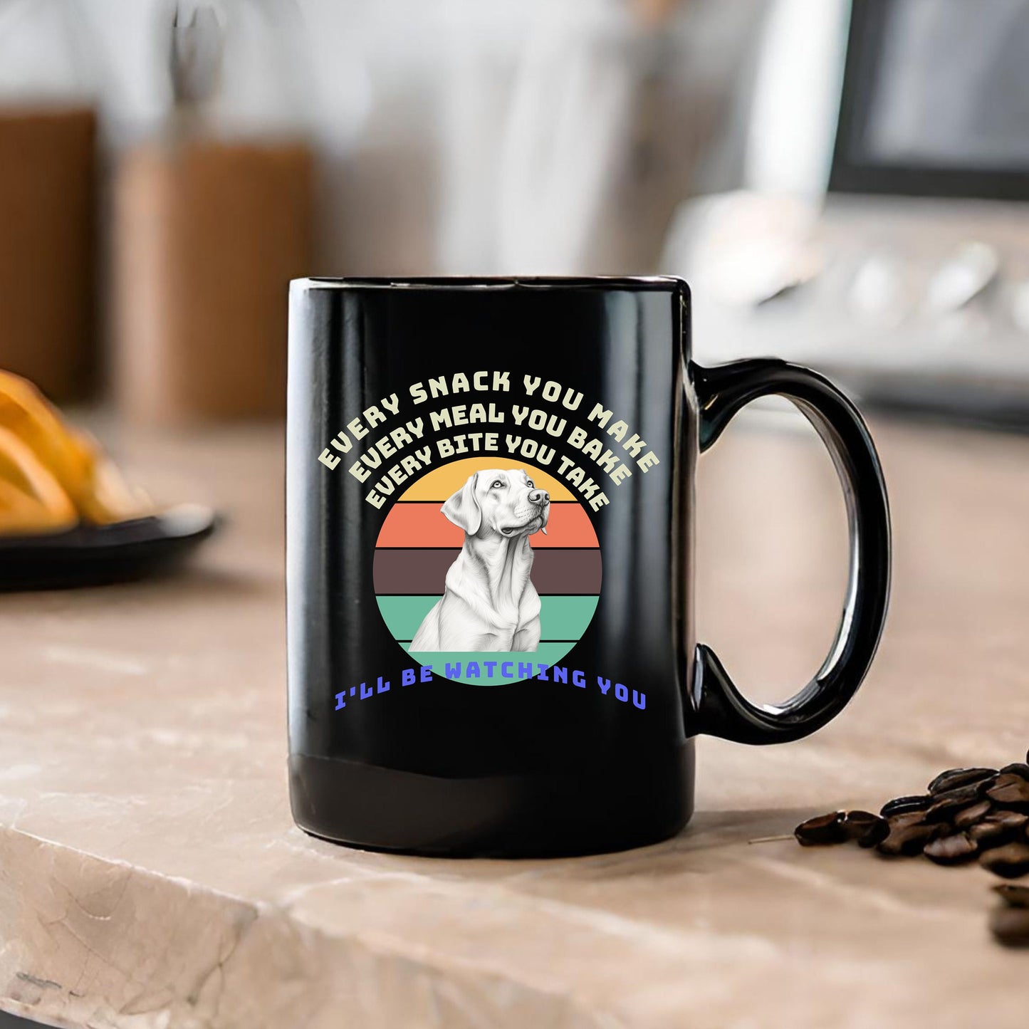 Labrador Funny Dog Mug Black