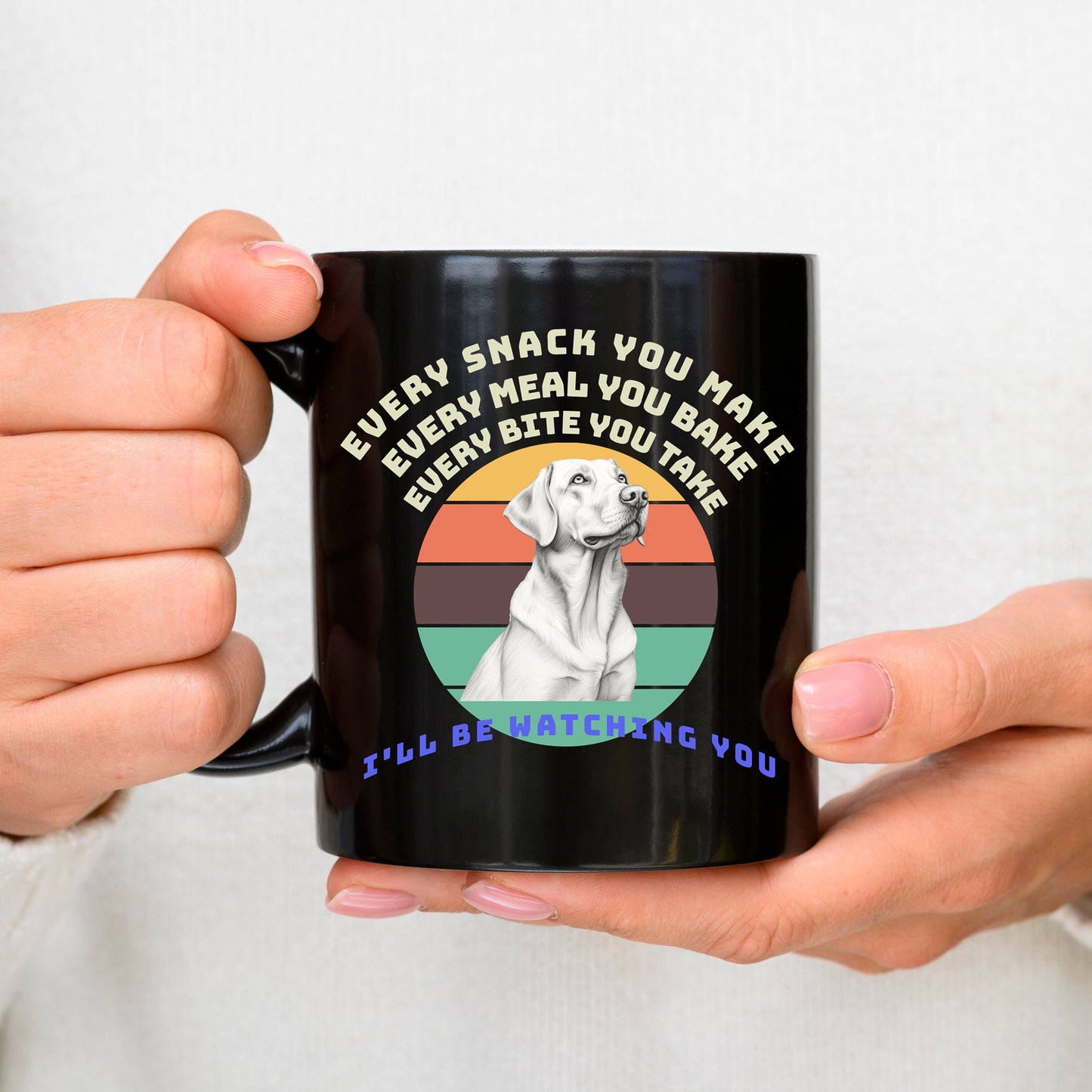 Labrador Funny Dog Mug Black