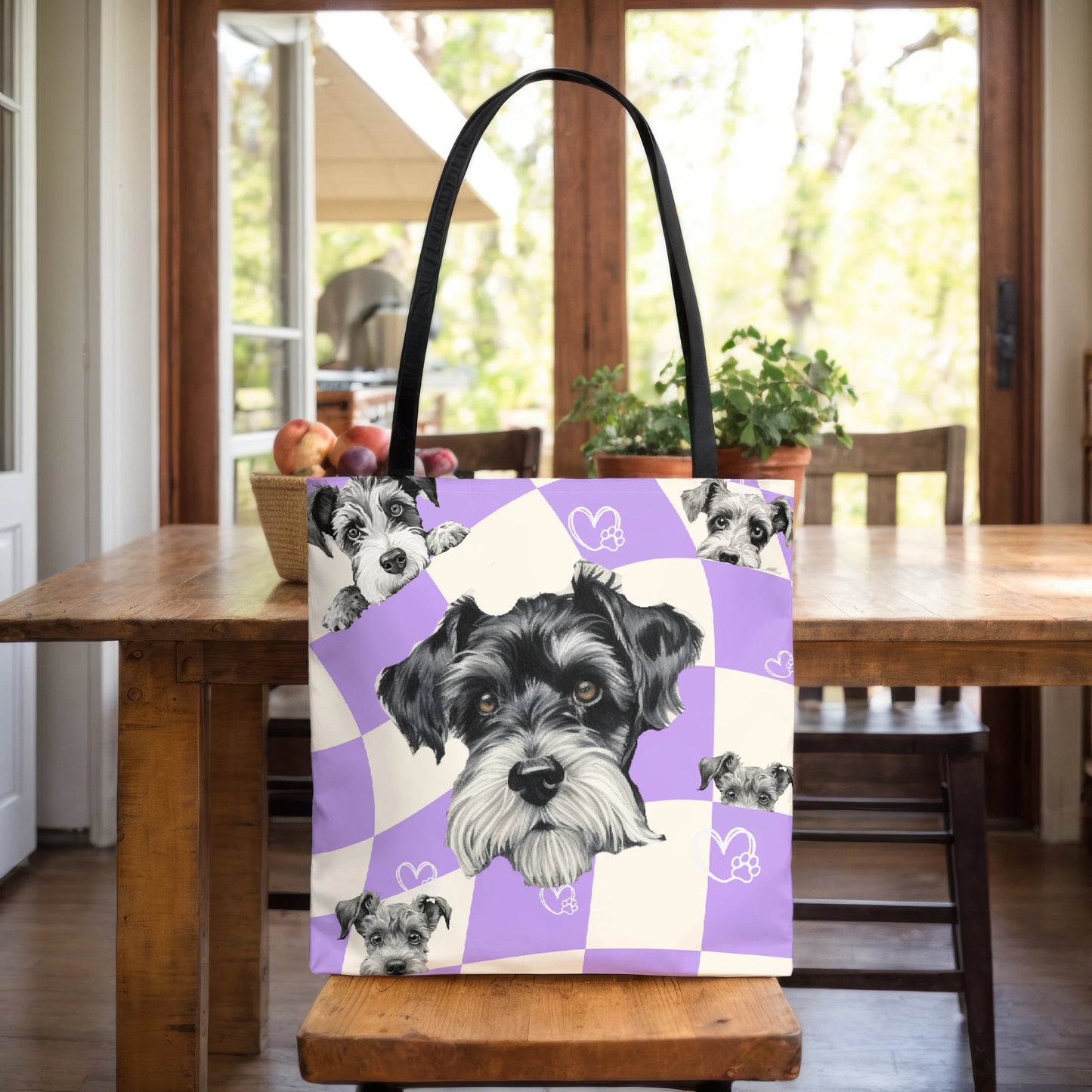 Funky Schnauzer Tote Bag