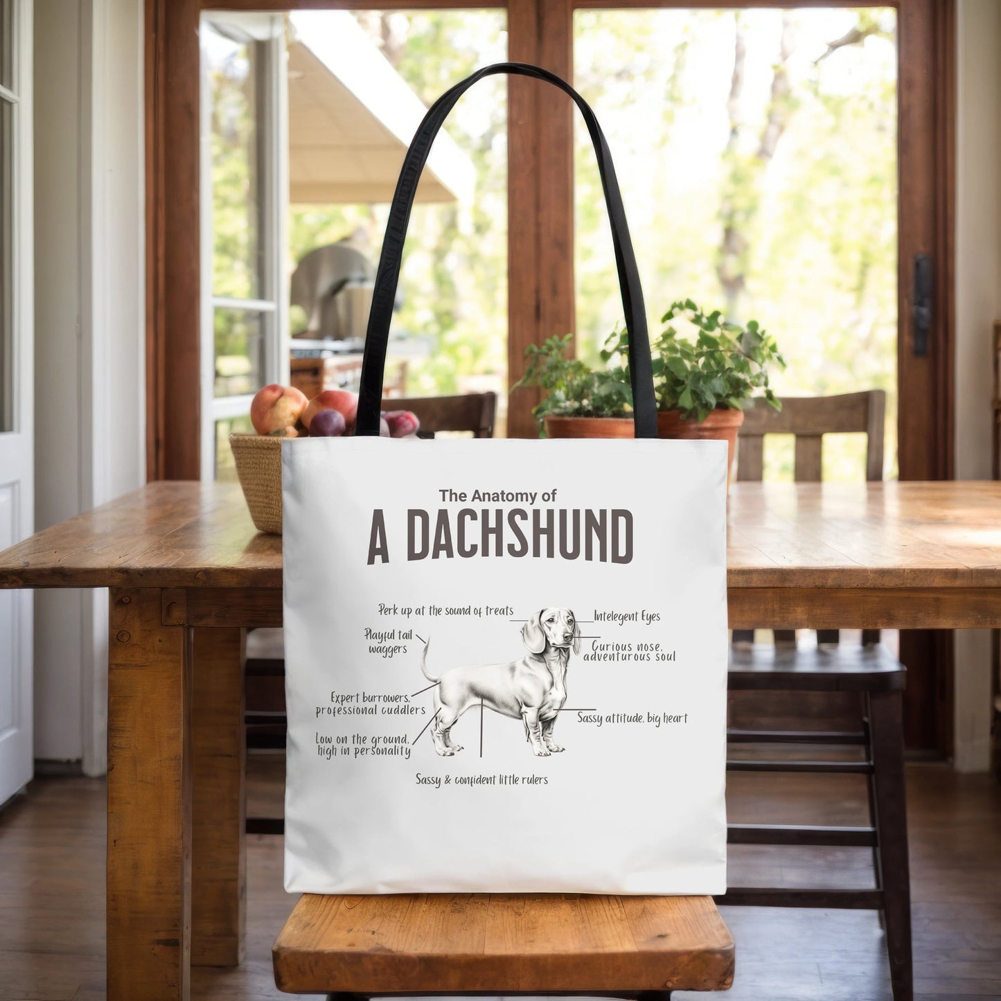 Dachshund Anatomy Tote Bag