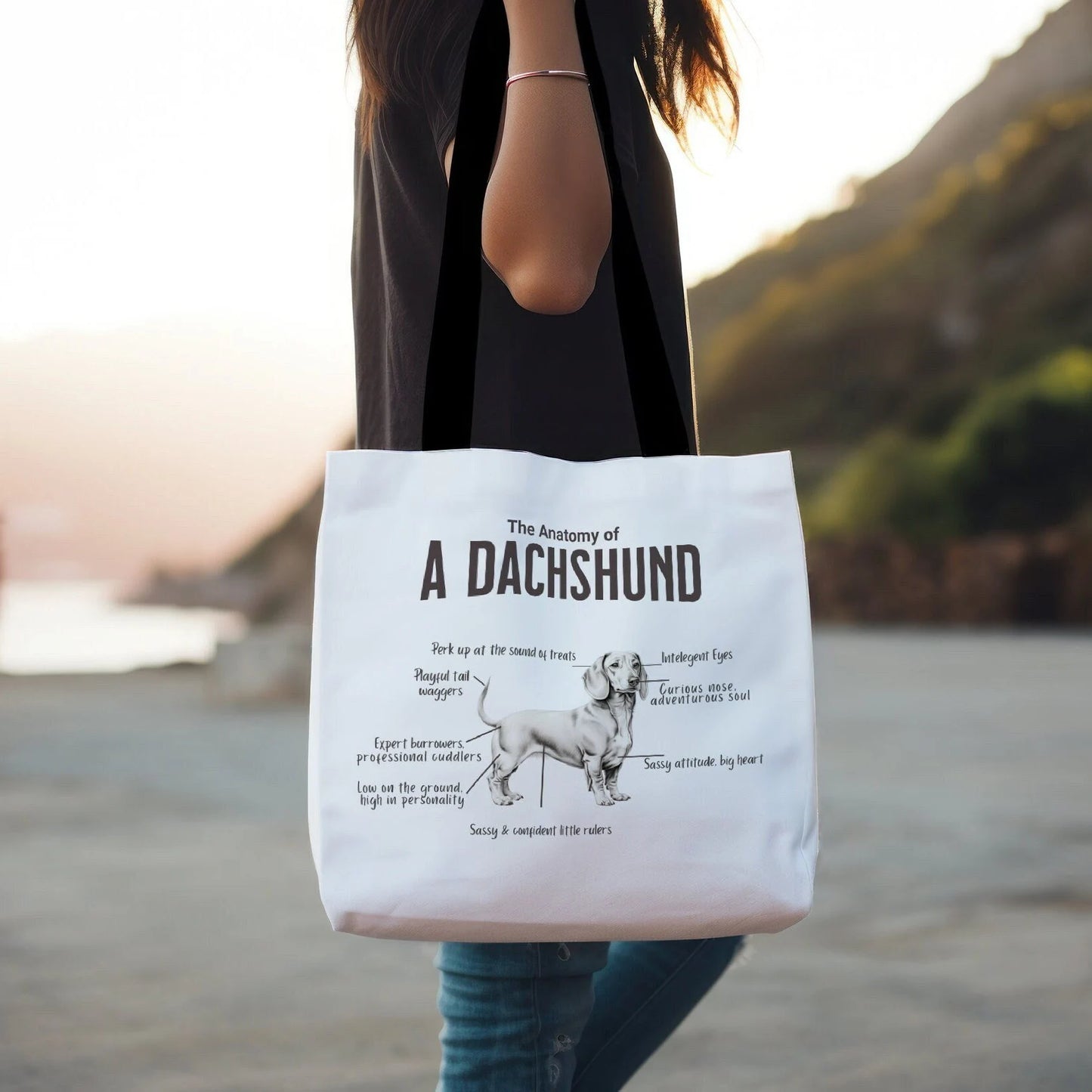 Dachshund Anatomy Tote Bag