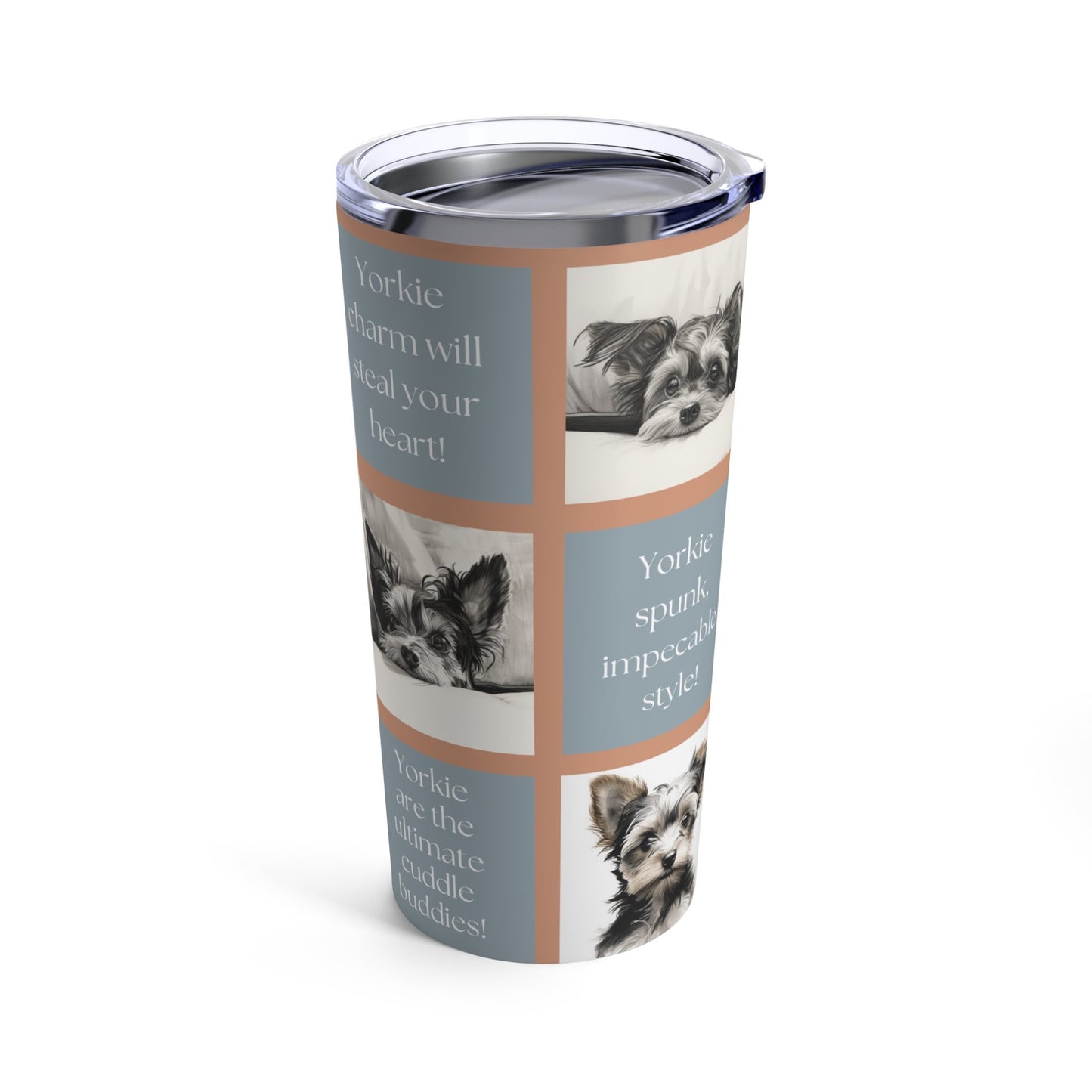 Yorkie Dog Travel Mug Tumbler