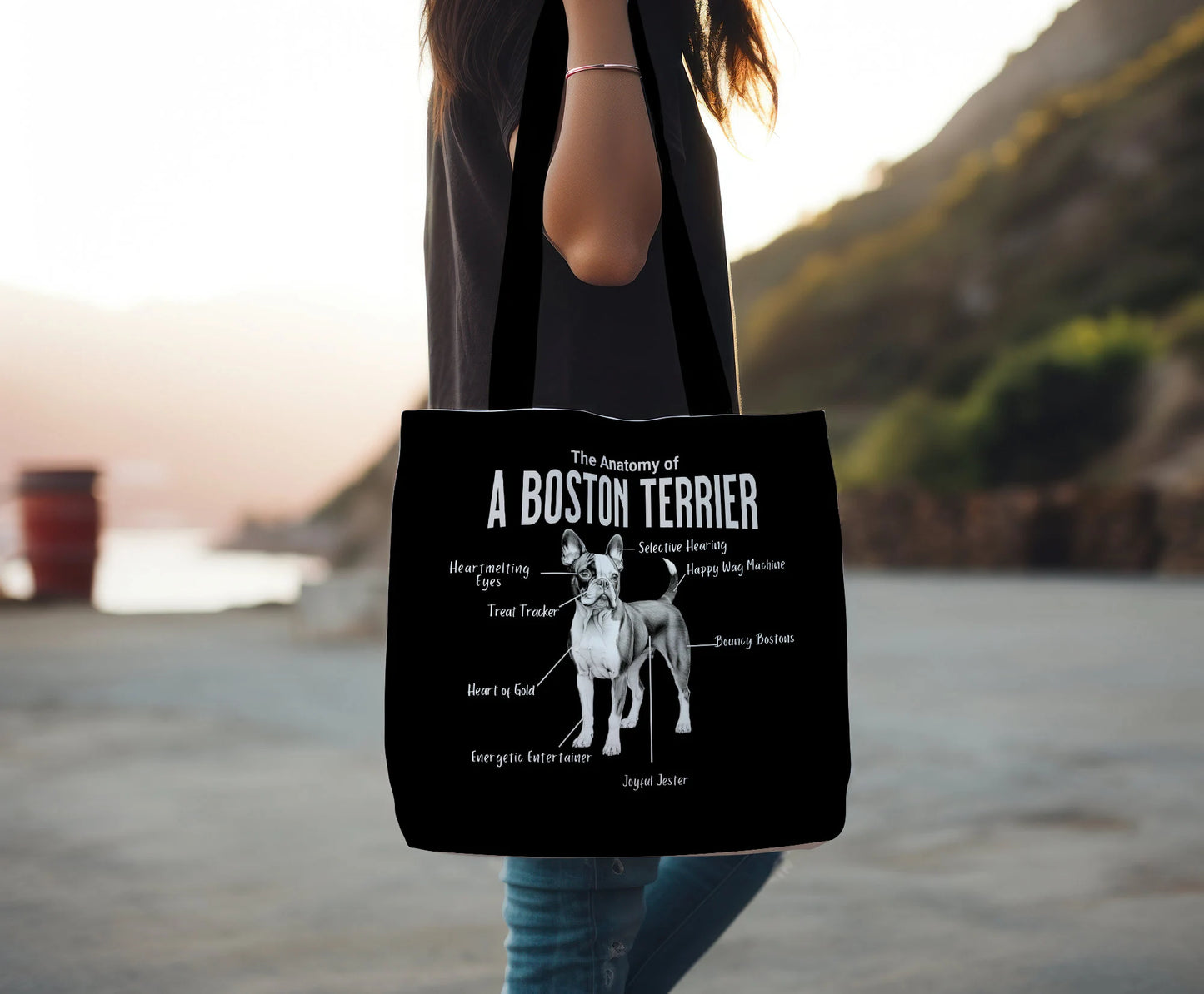 Boston Anatomy Tote Bag (Black)