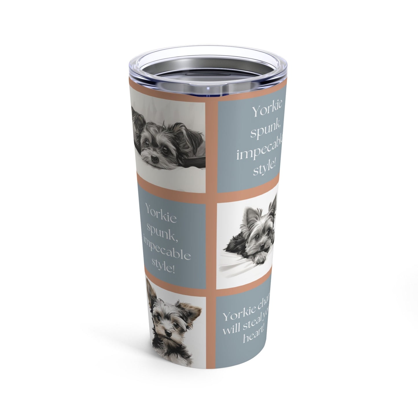 Yorkie Dog Travel Mug Tumbler