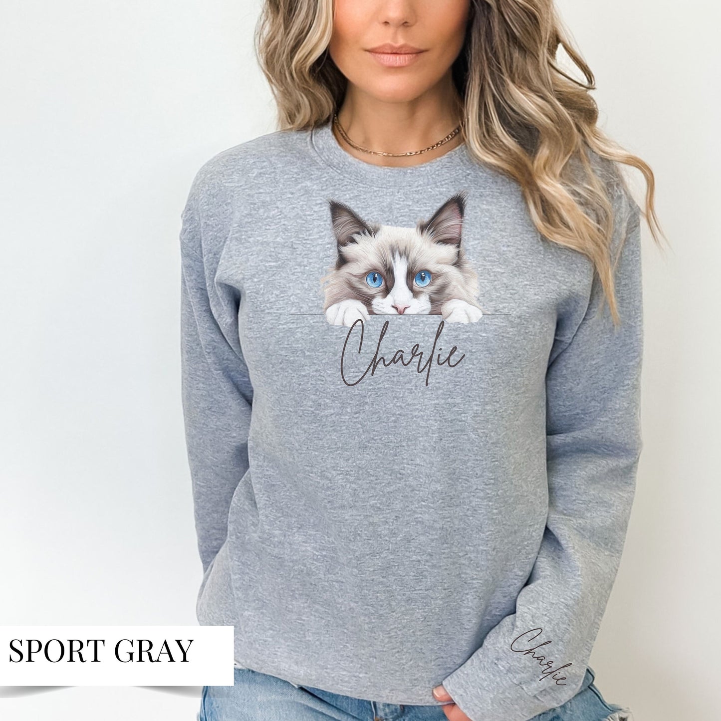 Personalized Ragdoll Cat Mom Sweatshirt