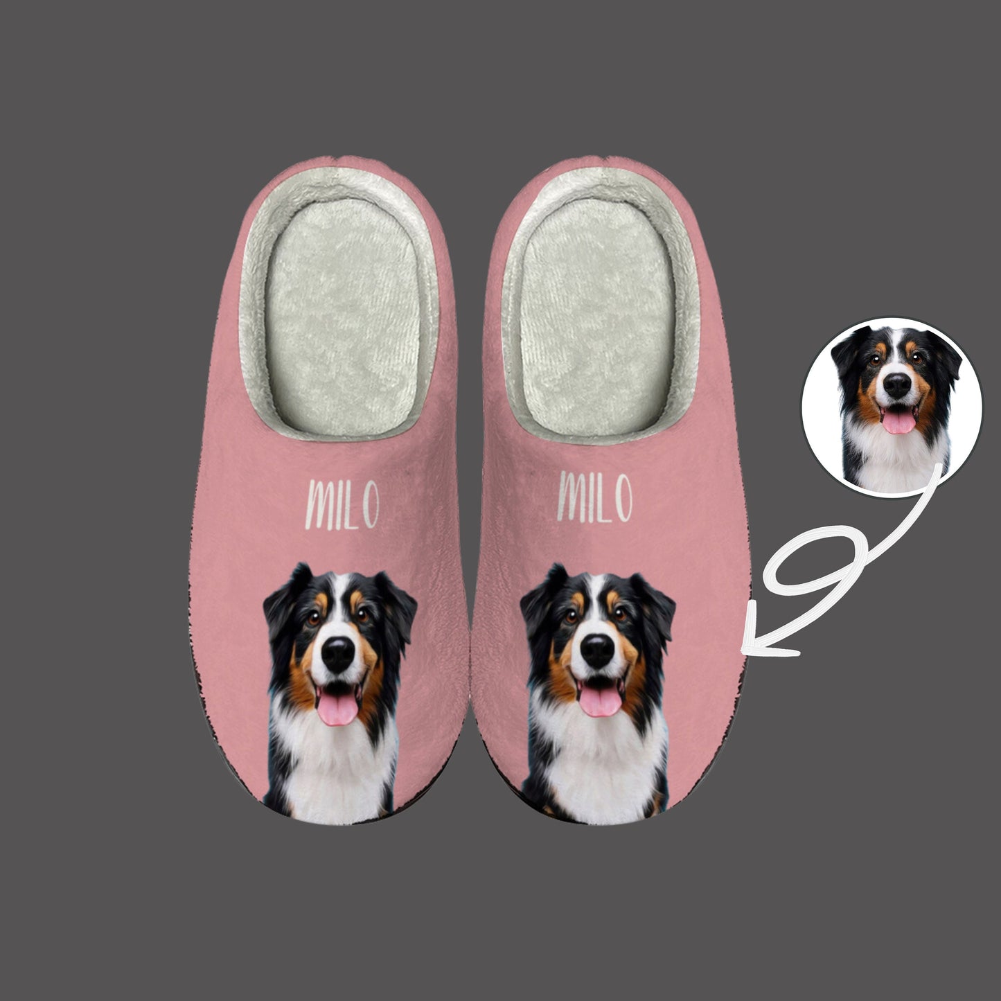 Personalised Slippers With Pet Portrait