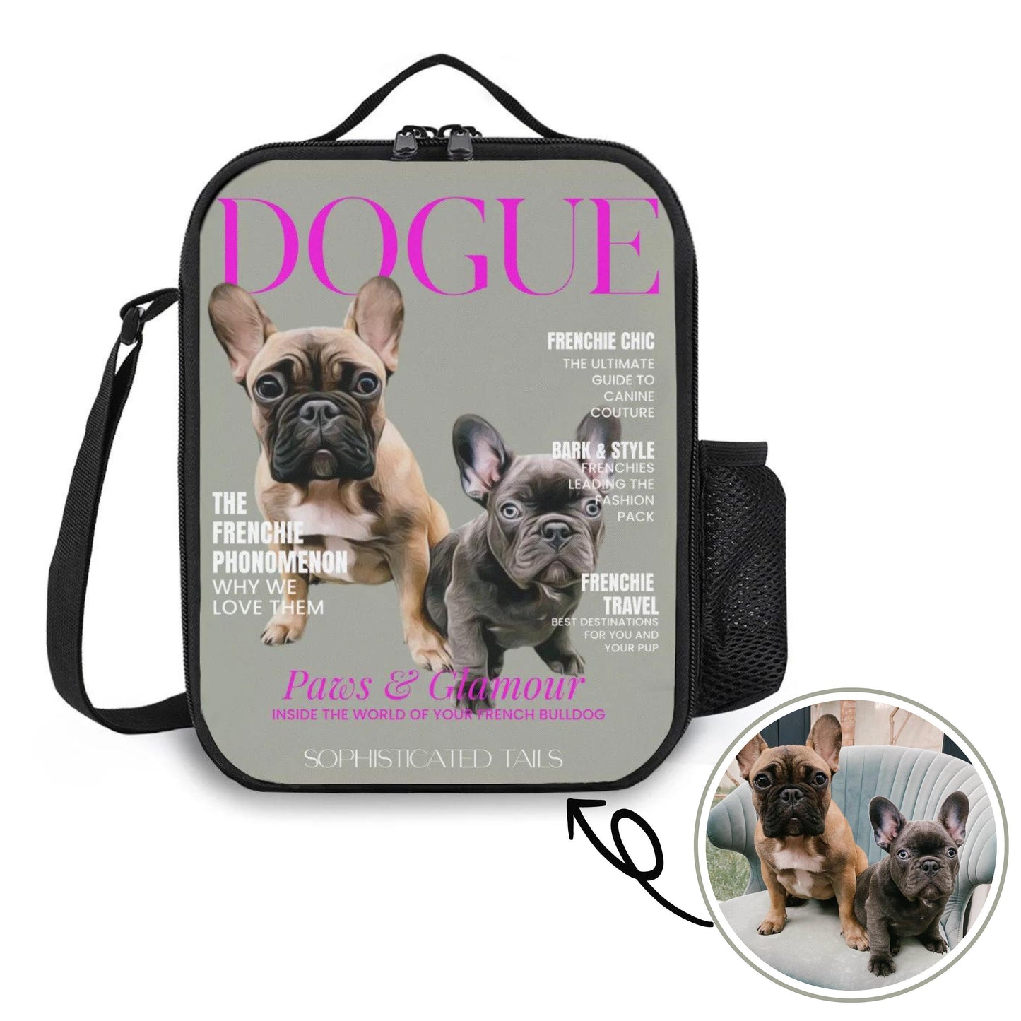 Personalised Pet Magazine Cover Lunch Bag