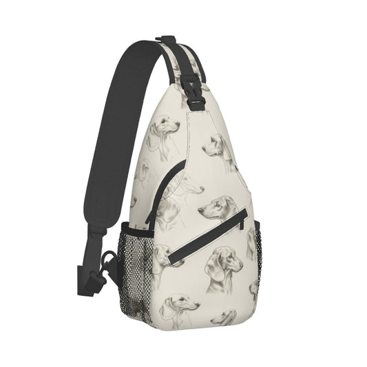 Unisex Dachshund Sling Bag