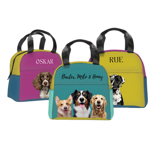 Personalised Retro Photo Doggie Day Care Bag